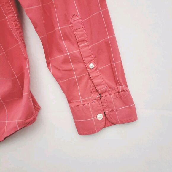 Chubbies Long Sleeve Button Up Shirt Mens XL Pink Plaid Check Cotton Pocket - Picture 7 of 8